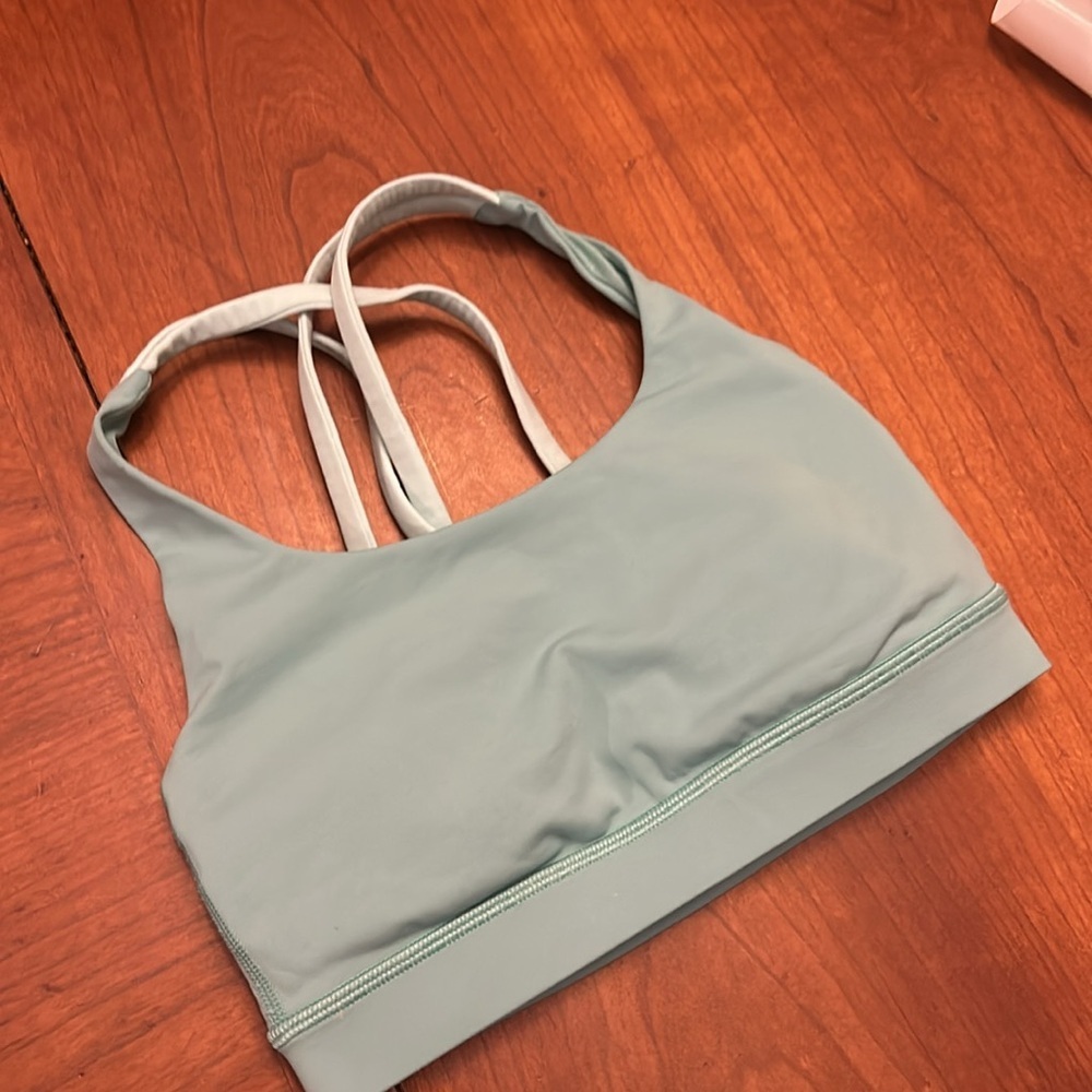 Lululemon energy bra in aqua blue size 2